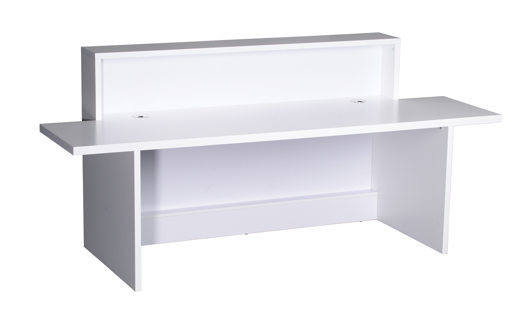 The 5-O Reception Counter - Gloss White 2400mm W x 848mm D x 1100mm H (RC5-O GW) - Image 5