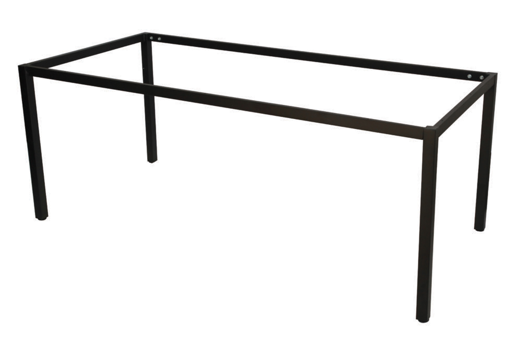 Steel Frame Only - Black Powdercoat 1760mm W x 860mm D x 875mm H 40mm x 40mm Black Steel Tube - Levelling Feet (9F189)