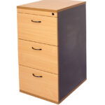3 Drawer Filing Cabinet - 465mm W x 600mm D x 990mm H - (C3FC B/I)