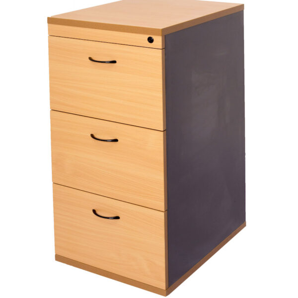 3 Drawer Filing Cabinet – 465mm W x 600mm D x 990mm H – (C3FC B/I)