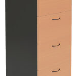4 Drawer Filing Cabinet - 465mm W x 600mm D x 1300mm H - (C4FC B/I)