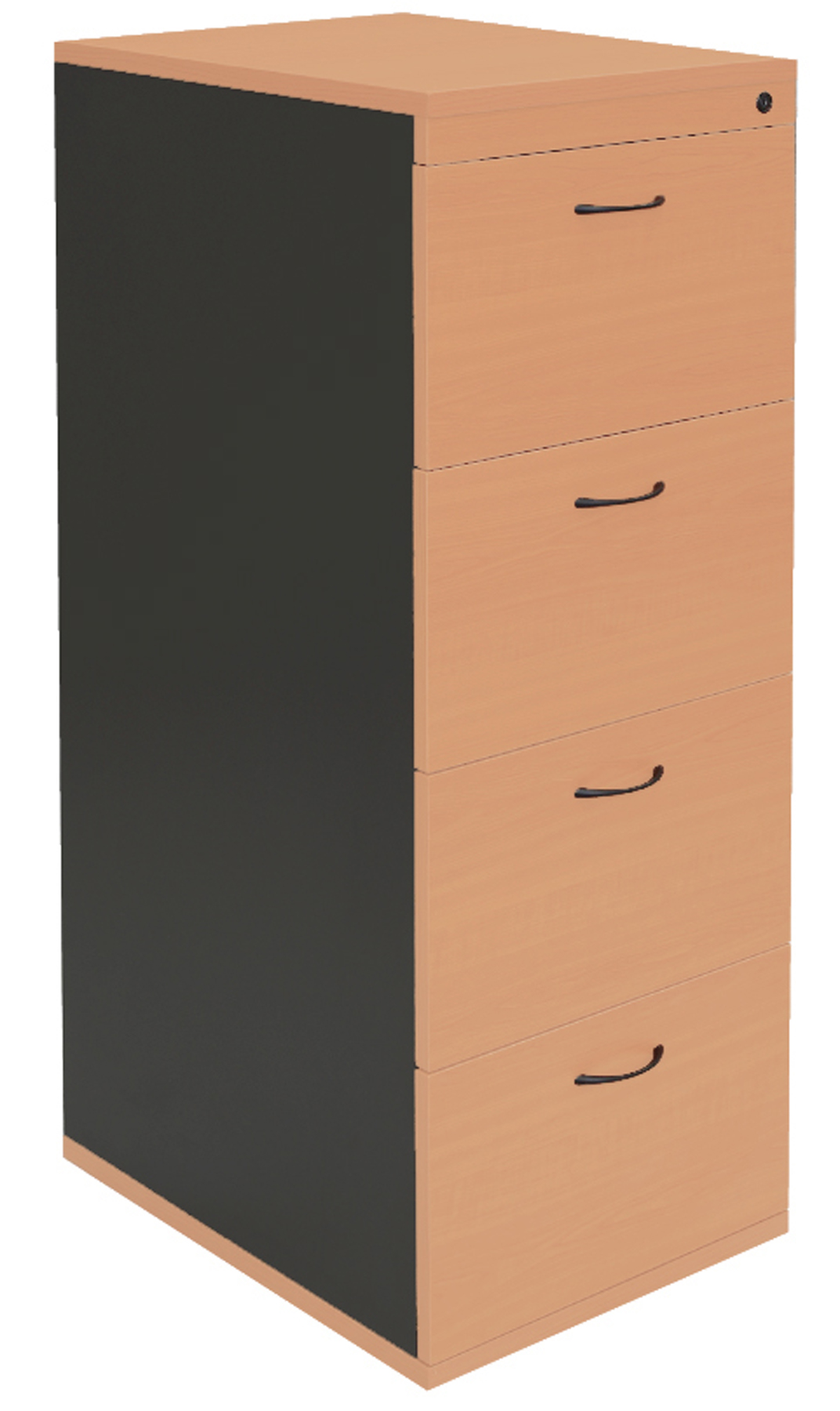 4 Drawer Filing Cabinet - 465mm W x 600mm D x 1300mm H - (C4FC B/I)