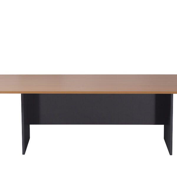 Rapid Worker Rectangular Boardroom Table 2400mm W x 1200mm D x 730mm H 25mm T Worksurface / 18mm T Ironstone Underframe E0 Rated Melamine Board (CBT2412 B/I)