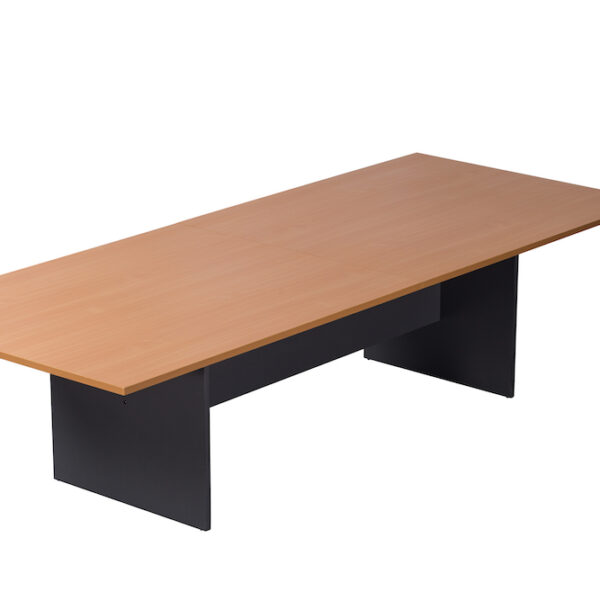 Rapid Worker Rectangular Boardroom Table 3200mm W x 1200mm D x 730mm H 25mm T Worksurface / 18mm T Ironstone Underframe E0 Rated Melamine Board (CBT3212)