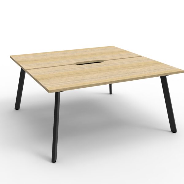 Eternity 10 Person Double Sided Splayed Leg Workstation – No Screen (D-ELD10P)