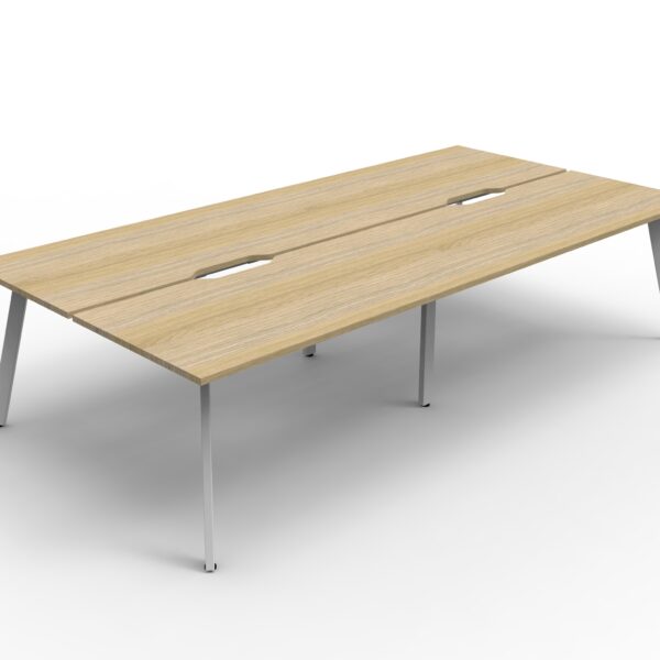 Eternity 2 Person Double Sided Splayed Leg Workstation – No Screen (D-ELD2P)