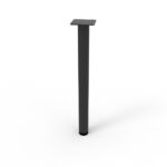 Set Of 4 60mm Dia Workstation Legs 705mm H x 60mm Dia Welded Top Plate - 120mm x 120mm Adjustable Foot (DC60-BL)