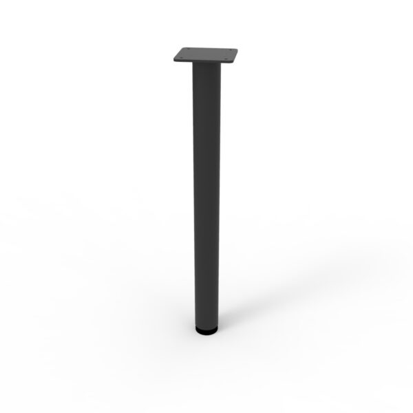 Set Of 4 60mm Dia Workstation Legs 705mm H x 60mm Dia Welded Top Plate – 120mm x 120mm Adjustable Foot (DC60-BL)