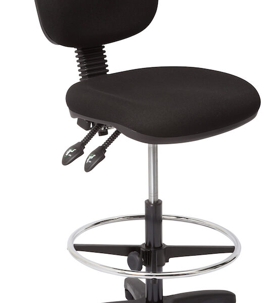 Commercial Grade Medium Back Drafting Chair 2 Lever Mechanism (EC070BM DRAFTING)