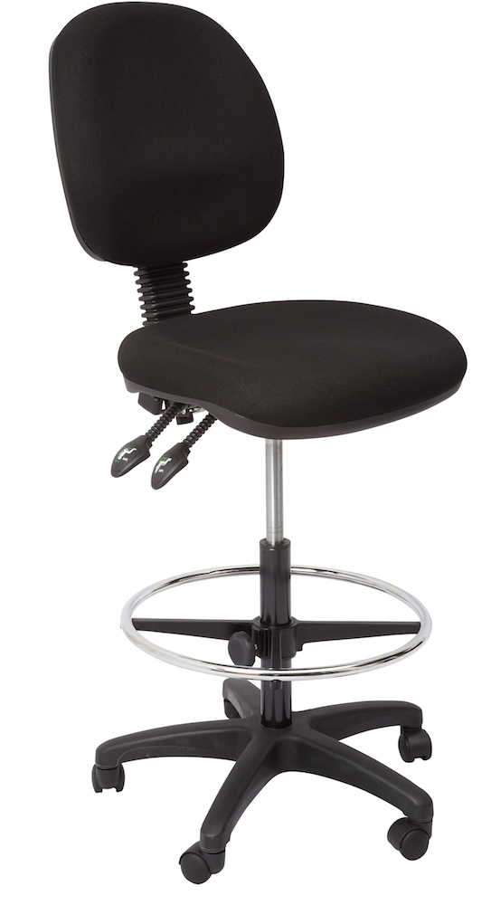 Commercial Grade Medium Back Drafting Chair 2 Lever Mechanism (EC070BM DRAFTING)