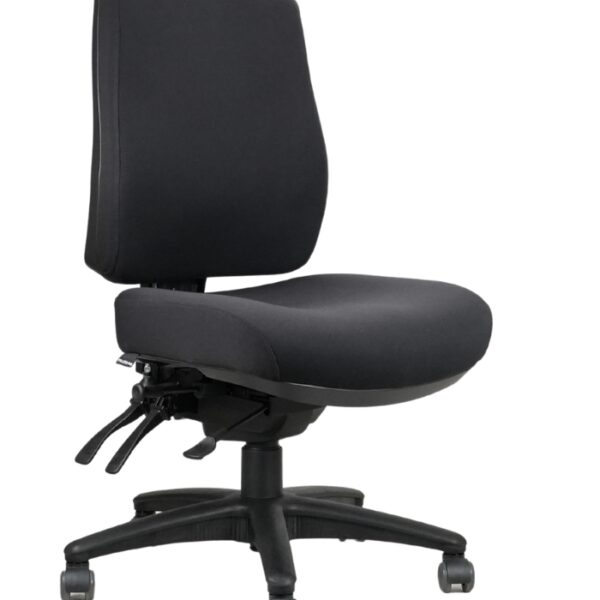 Ergo Air High Back Operator Chair – Black Fabric (ERGO AIR BL)