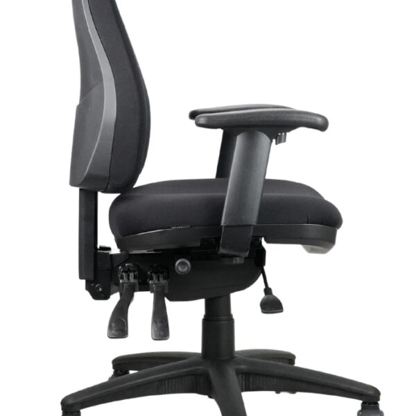 Ergo Midi Medium Back Operator Chair – Black Fabric (ERGO MIDI BL)