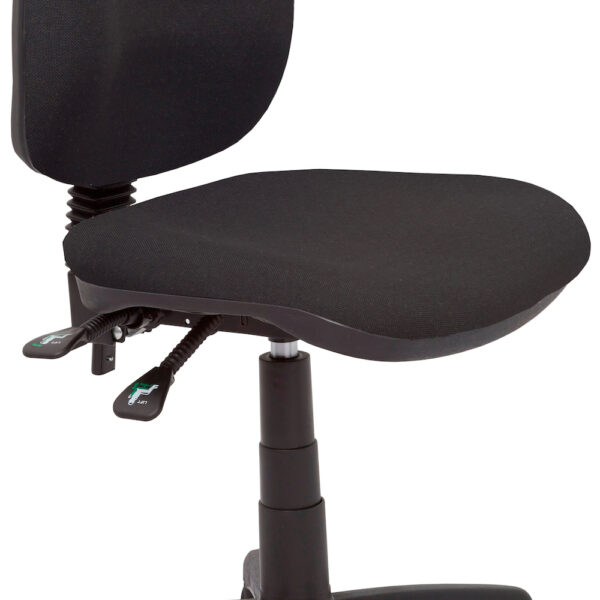 Budget Medium Back Operator Chair 3 Lever Fully Ergonomic Mechanism (ET20 BK)