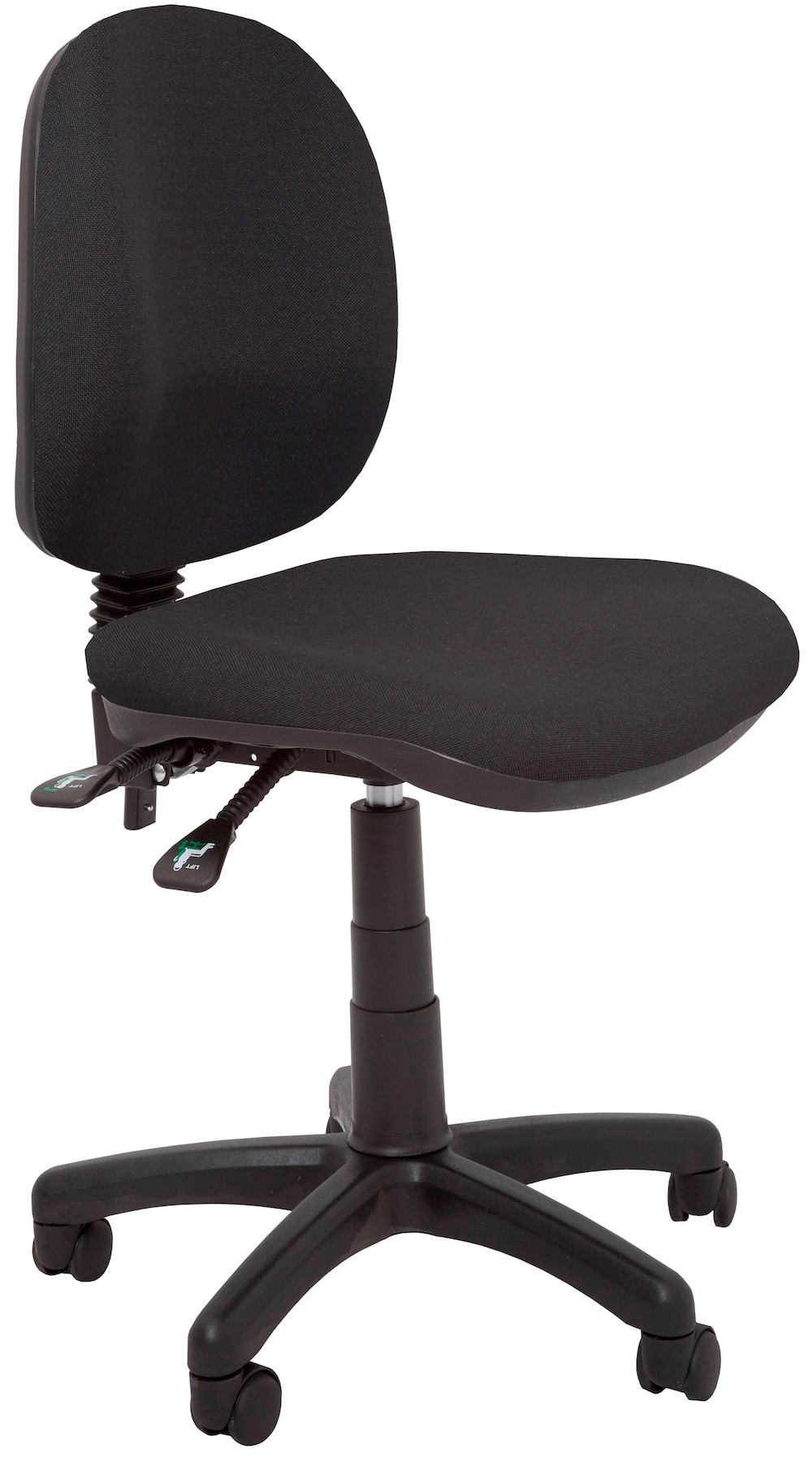 Budget Medium Back Operator Chair 3 Lever Fully Ergonomic Mechanism (ET20 BK)