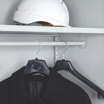 Go Cupboard shelf with coat rail – Silver Grey (GCWS SG)