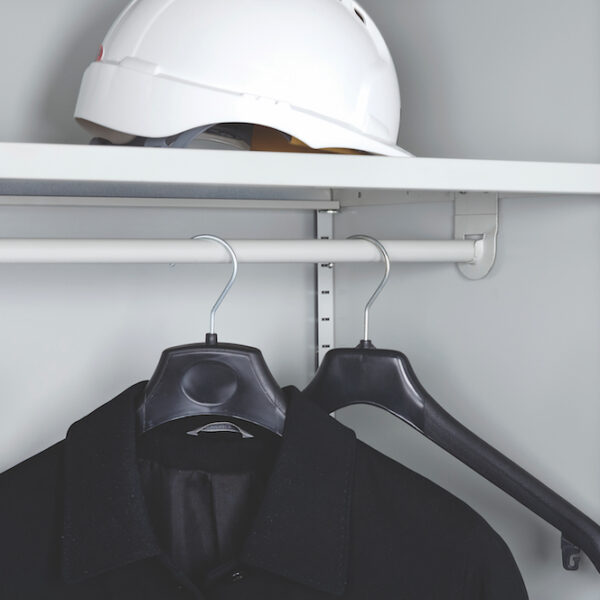 Go Cupboard shelf with coat rail – Silver Grey (GCWS SG)