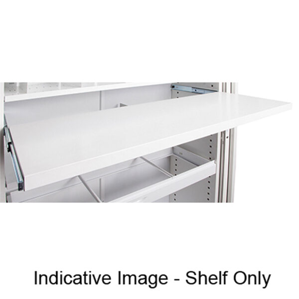 Go Pull Out File Reference Shelf To Suit 900mm W Tambour Door Unit – White China (GG09PS WC)