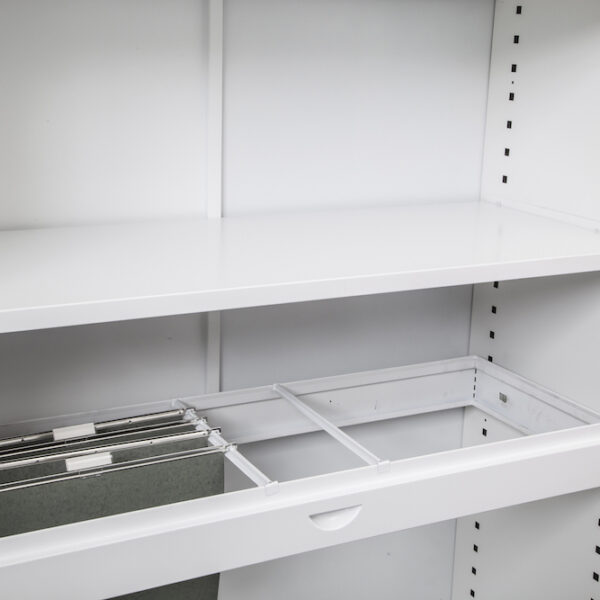 Go Pull Out File Shelf 1200 – White China (GG12PS WC)