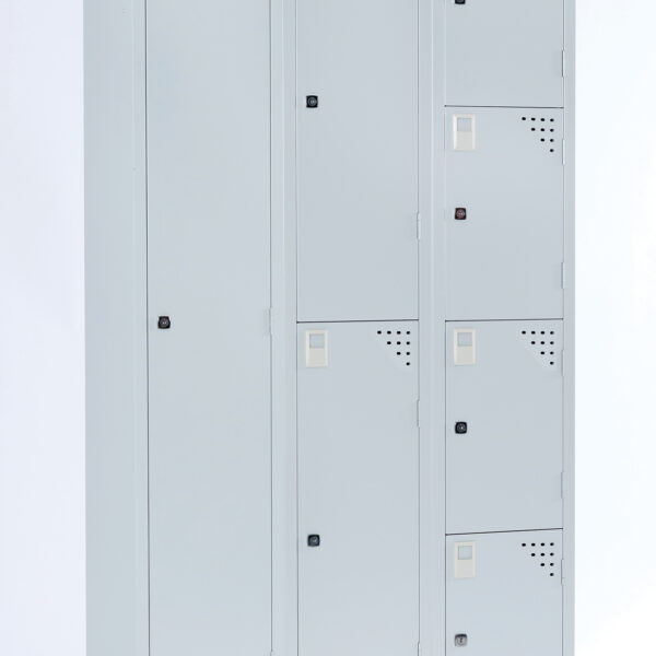 GO Locker – Four Door 1830mm H x 380mm W x 455mm D – silver grey (GL380/4 SG)