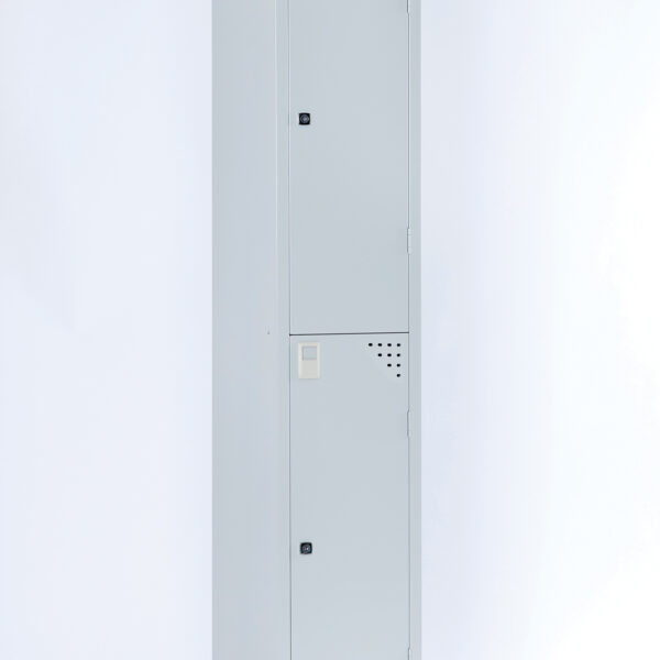 GO Locker – Two Door 1830mm H x 380mm W x 455mm D- silver grey (GL380/2 SG)