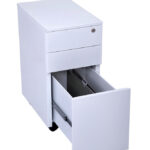 Rapidline Slim Line 3 Drawer Metal Mobile Pedestal - 610mm H x 300mm W x 475mm D - (GSP3)