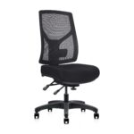 Gust Mesh Chair - Black Mesh Back, Black Fabric Seat pan (GUST HD FBK)