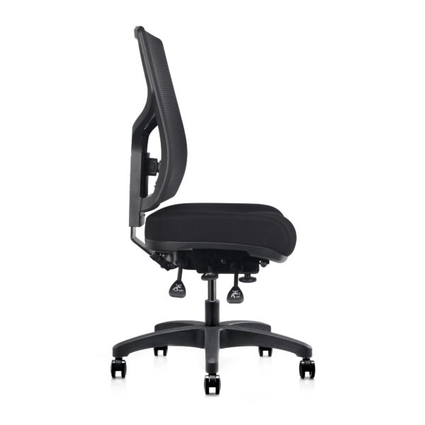 Gust Mesh Chair – Black Mesh Back, Black Fabric Seat pan (GUST HD FBK)
