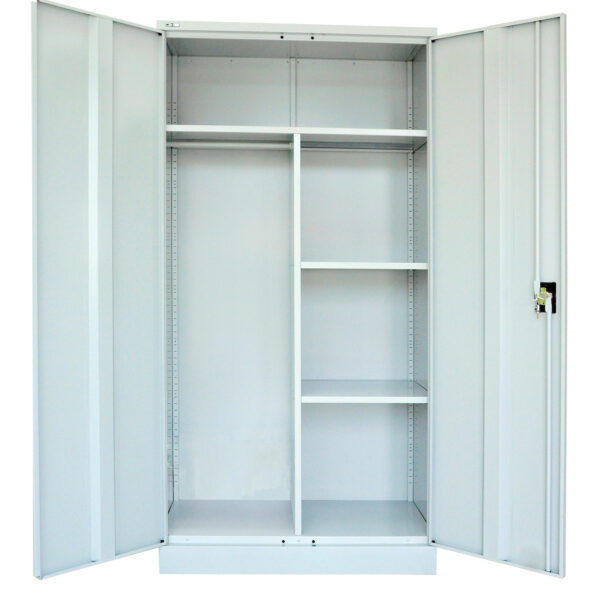 GO Wardrobe Unit 1830mm H x 910mm W x 450mm D – Silver Grey (GWA18 SG)