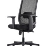 Lotto Medium Back Mesh Operator Chair - Black with Black (LOTTO MB BLK/BL)