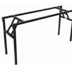 Steel Frame Folding Table Frame Only - 1600mm W x 580mm D  x 705mm H 30mm x 30mm Black (LS1875 B)