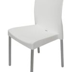 Rapidline Poly Chair with Aluminium Leg - White (LEO)