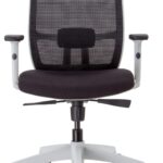 Promesh White Frame Chair Synchro Mechanism (LUMINOUS TASK)