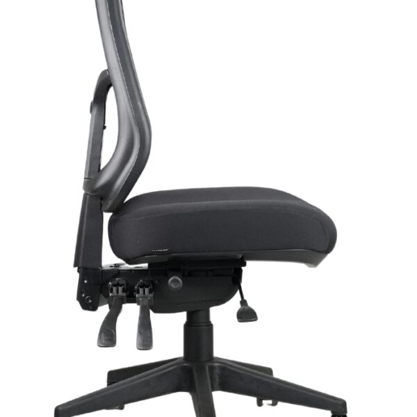 Merida High Back Mesh Operator Chair – Black Fabric (MERIDA MB BL)