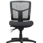 Mirae Medium Back Mesh Operator Chair - Black Fabric (MIRAE MB BL)