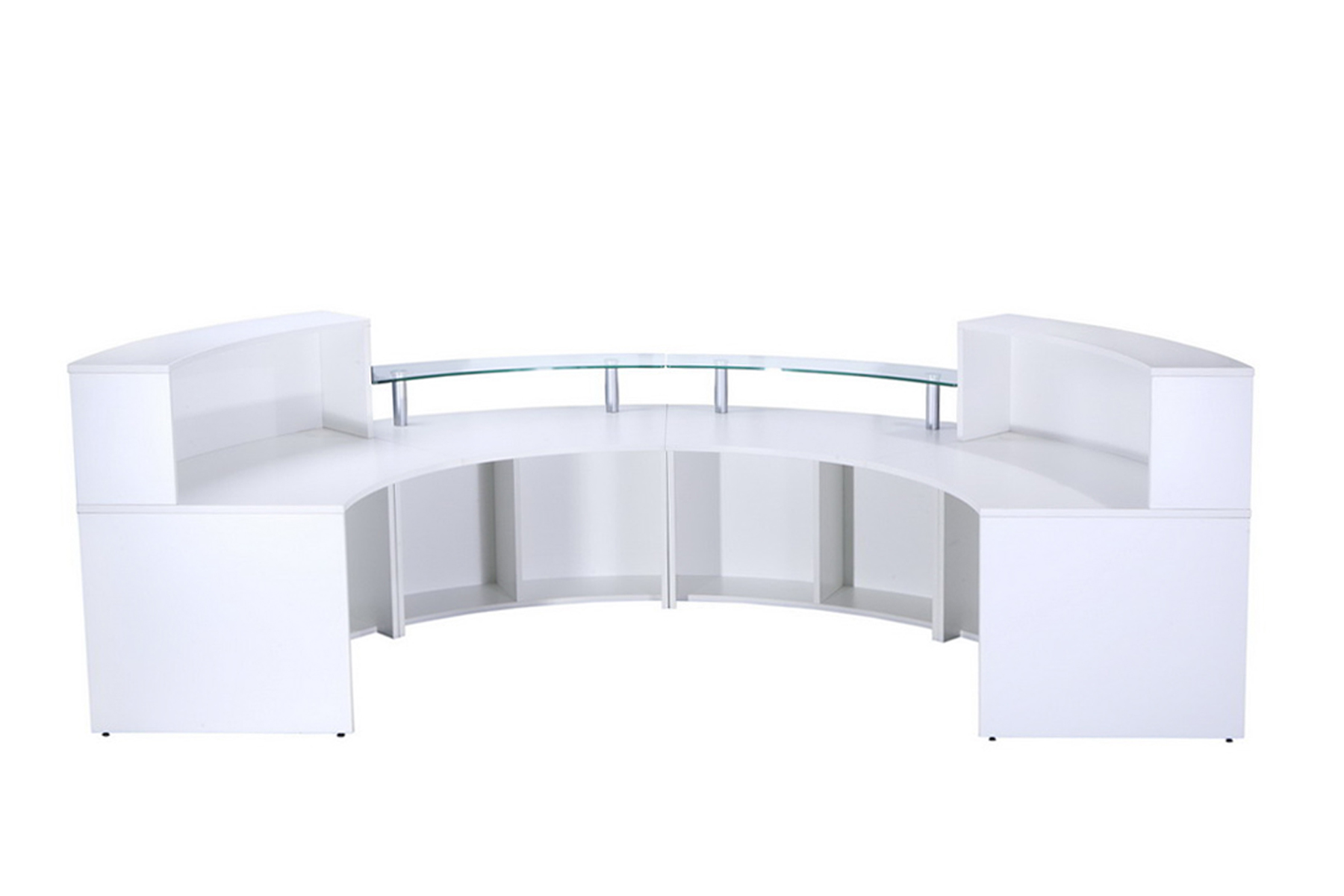 Modular Reception Counter Module - Natural White 1339mm W x 872mm D x 935mm H (MOD2 NW) - Image 2