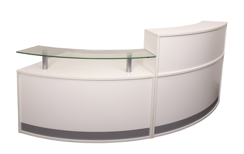 Modular Reception Counter Module - Natural White 1339mm W x 872mm D x 935mm H (MOD2 NW) - Image 5