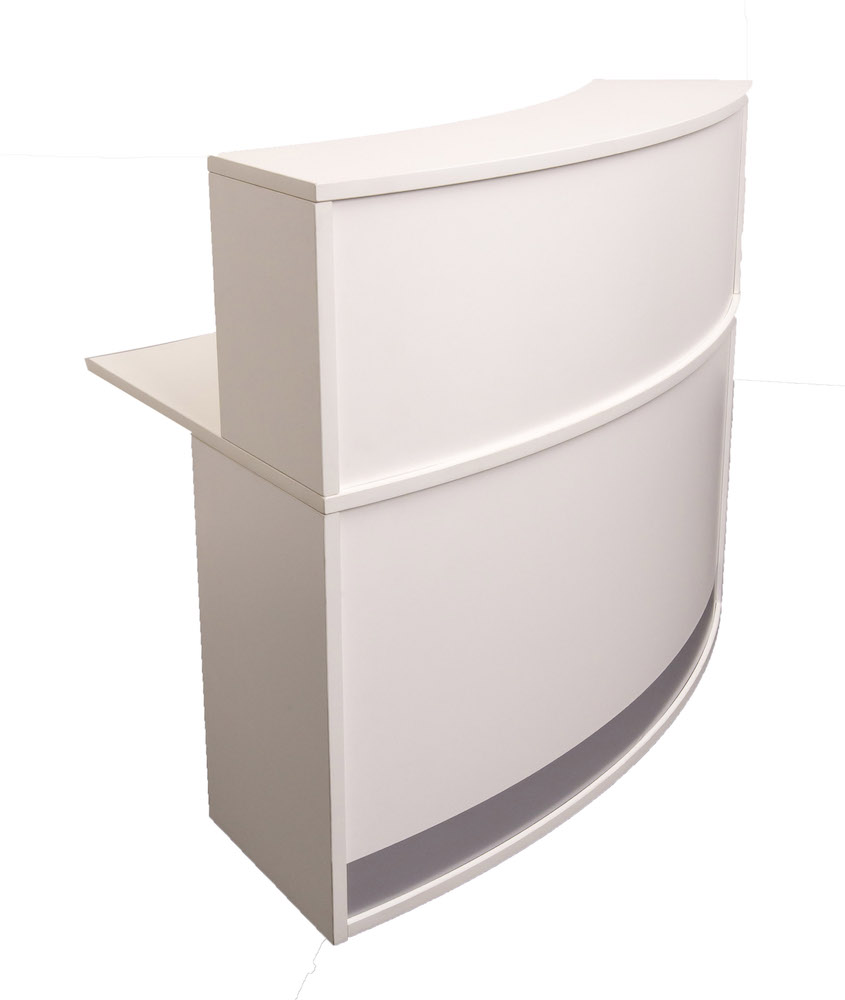 Modular Reception Counter Module - Natural White 1339mm W x 872mm D x 935mm H (MOD2 NW) - Image 4