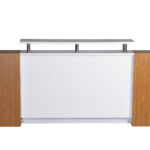 Marquee Reception Counter - Gloss White / Zebra 2400mm W x 855mm D x 1150mm H (MRC GW/ZB)
