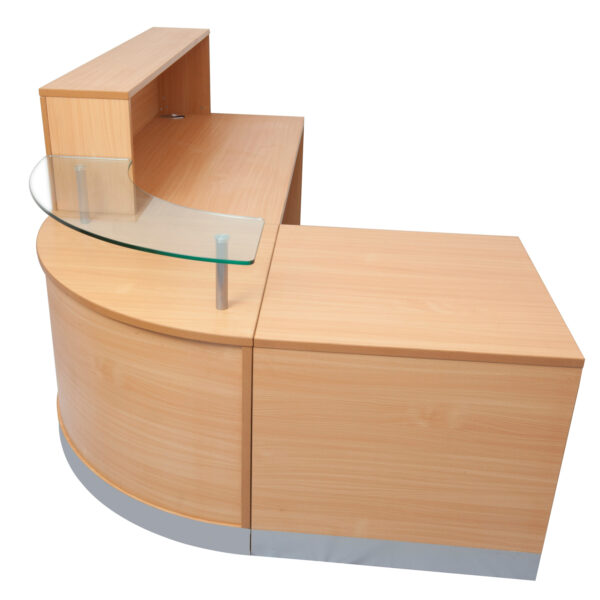 Flow Reception Counter – Beech only 2400mm x 1600mm x 1160mm H (NCT1160)