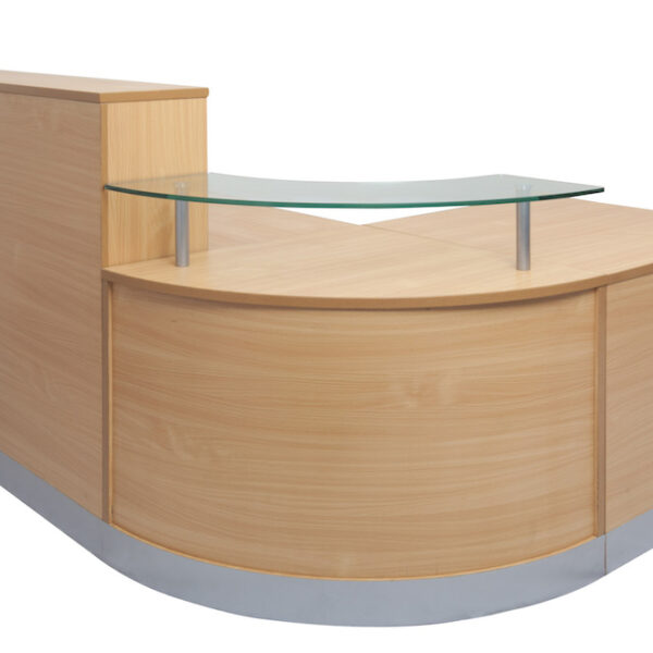 Flow Reception Counter – Beech only 2400mm x 1600mm x 1160mm H (NCT1160)