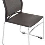 Rapidline Mesh Back Sled Base Visitors Chair - Linking - Black (PMV BK)
