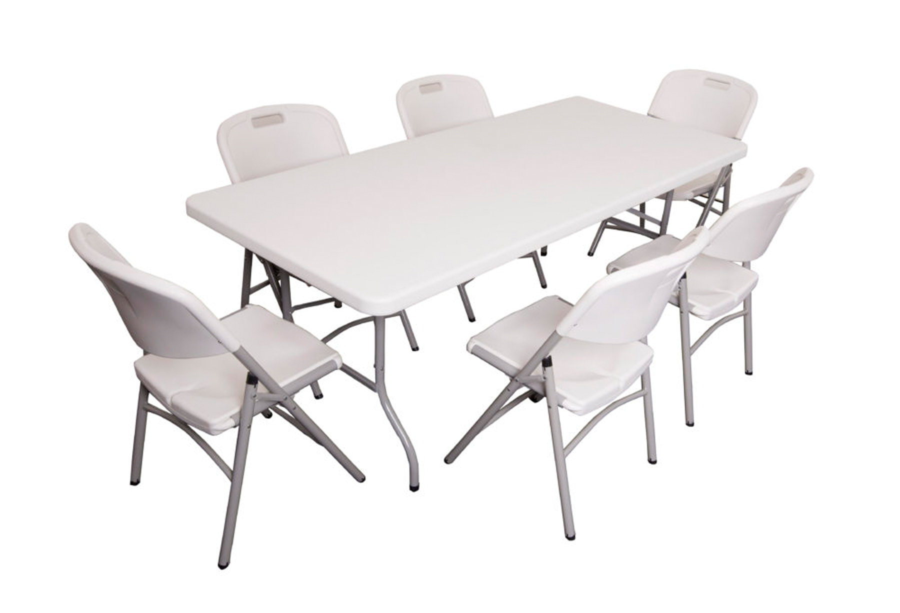 Rapidline Poly Folding Table 1800 X 750 - Off white - Image 3