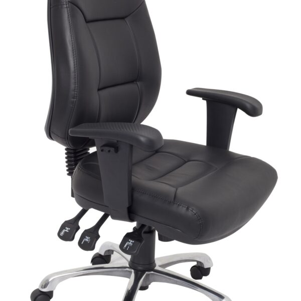 High Back PU Leather Commercial Grade Chair 4 Lever Fully Ergonomic Mechanism (PU300)