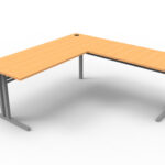 Rapid Span 1800 x 700 / 1100 x 600 Desk & Return - Beech (RCDR1818)