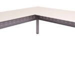 CLEG Corner Workstation 1500mm x 1500mm x 700mm D x 730mm H Dual Post Leg In Silver P/C - Matching Perforated Modesty Panels E0 Rated Melamine Board - 1 x 80mm Dia. Cable Entry Hole - White (RCLCWS15157M W)