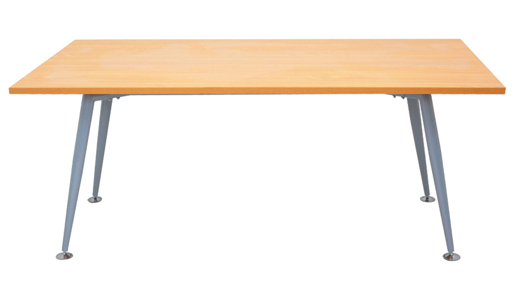 Rapid Span Meeting Table 1800mm W x 750mm D x 705mm H Silver P/C Frame With Chrome Foot - Adj. Levelling Feet E0 Rated Melamine Board - Beech (RST1875 B)