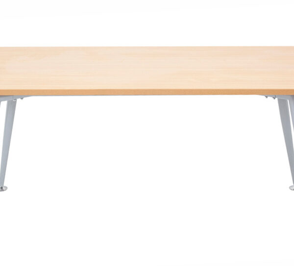 Rapid Span Meeting Table 1800mm W x 900mm D x 705mm H Silver P/C Frame With Chrome Foot – Adj. Levelling Feet E0 Rated Melamine Board – Beech (RST189 B)