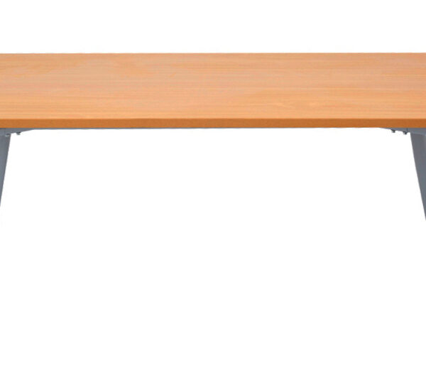 Rapid Span Meeting Table 1800mm W x 900mm D x 705mm H Silver P/C Frame With Chrome Foot – Adj. Levelling Feet E0 Rated Melamine Board – Cherry (RST189 C)