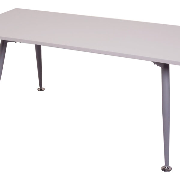 Rapid Span Meeting Table 1800mm W x 900mm D x 705mm H Silver P/C Frame With Chrome Foot – Adj. Levelling Feet E0 Rated Melamine Board – Grey (RST189 G)