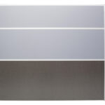 Rapid  Screen 1200mm W x 1650mm H x 30mm T Pinable Surface - Mid Rail For Work Top Hanging Top & 3/4 Rail For Accessory Hanging - Anodised Silver Frame - Grey(SC1216 GR)